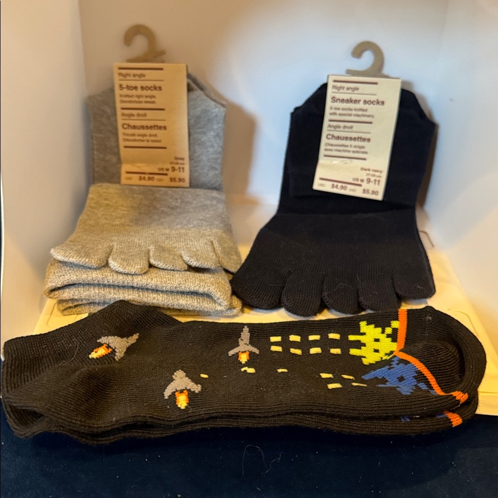 Toe socks & gaming sock bundle